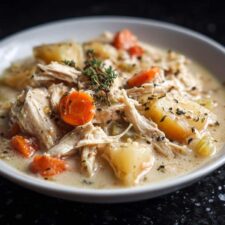 Slow Cooker Creamy Chicken Stew Soup, Pure Comfort in 6 Hours