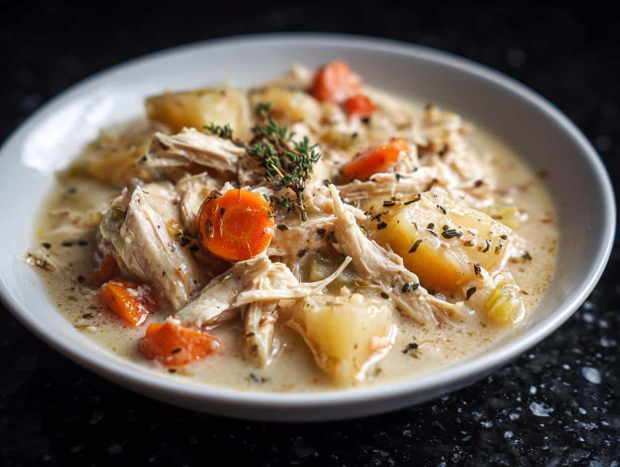Slow Cooker Creamy Chicken Stew Soup