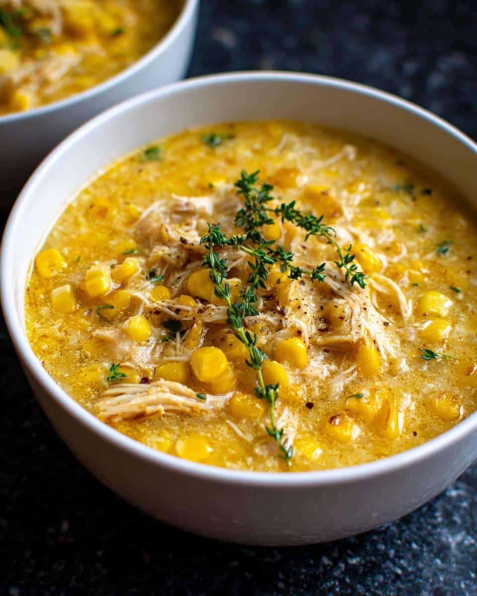 Slow Cooker Creamy Corn Chicken Soup - detail 1