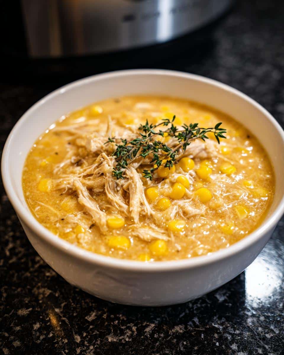 Slow Cooker Creamy Corn Chicken Soup - detail 3