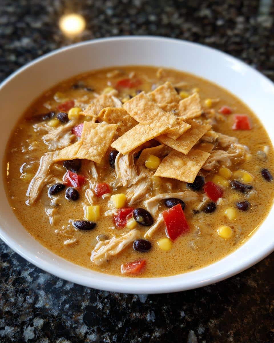 Southwest Creamy Chicken Tortilla Soup - detail 1