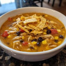 35-Minute Southwest Creamy Chicken Tortilla Soup for Cold Season