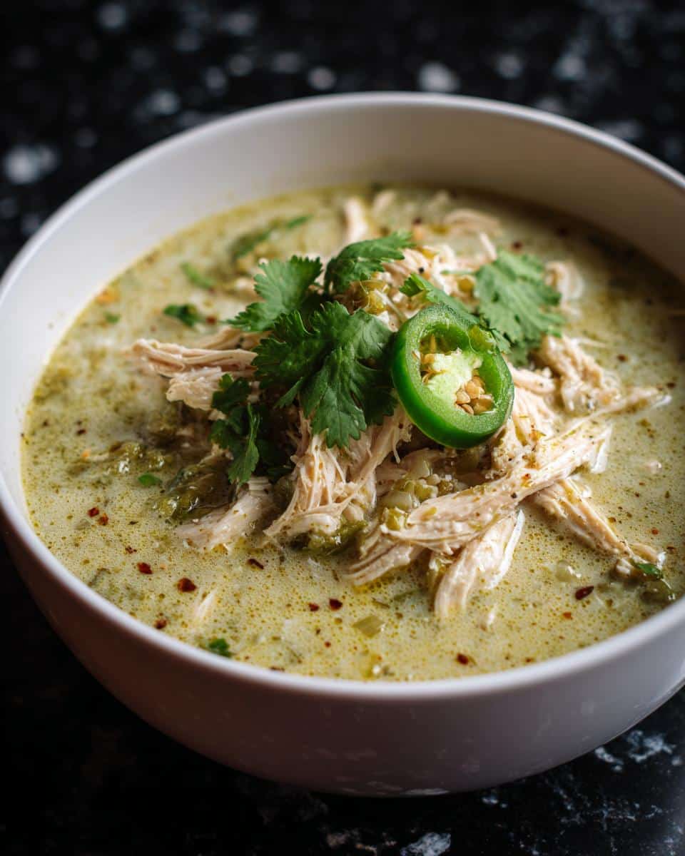 Spicy Green Chili Cream Chicken Soup - detail 1