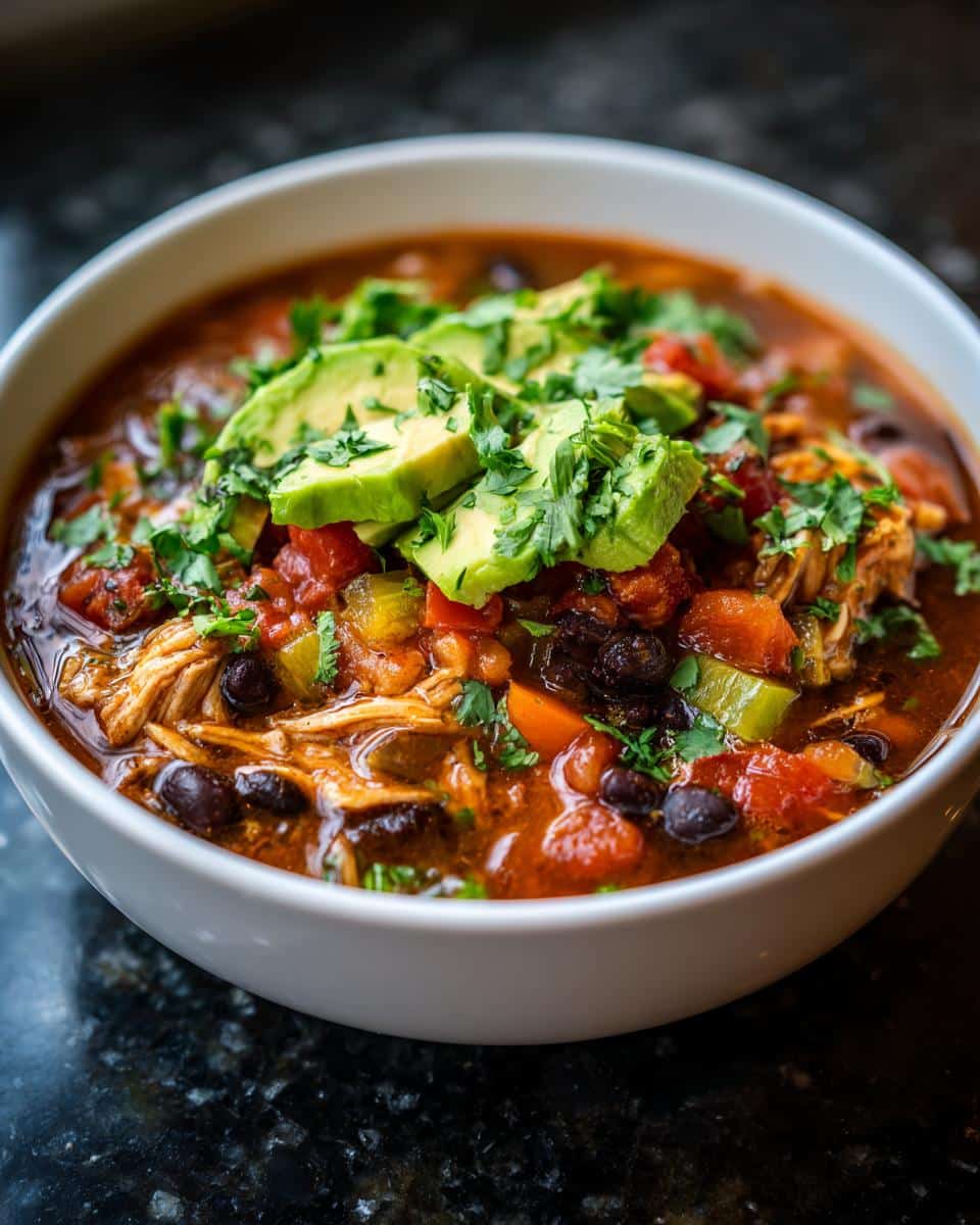 Spicy Mexican Chicken Soup Bowl - detail 2