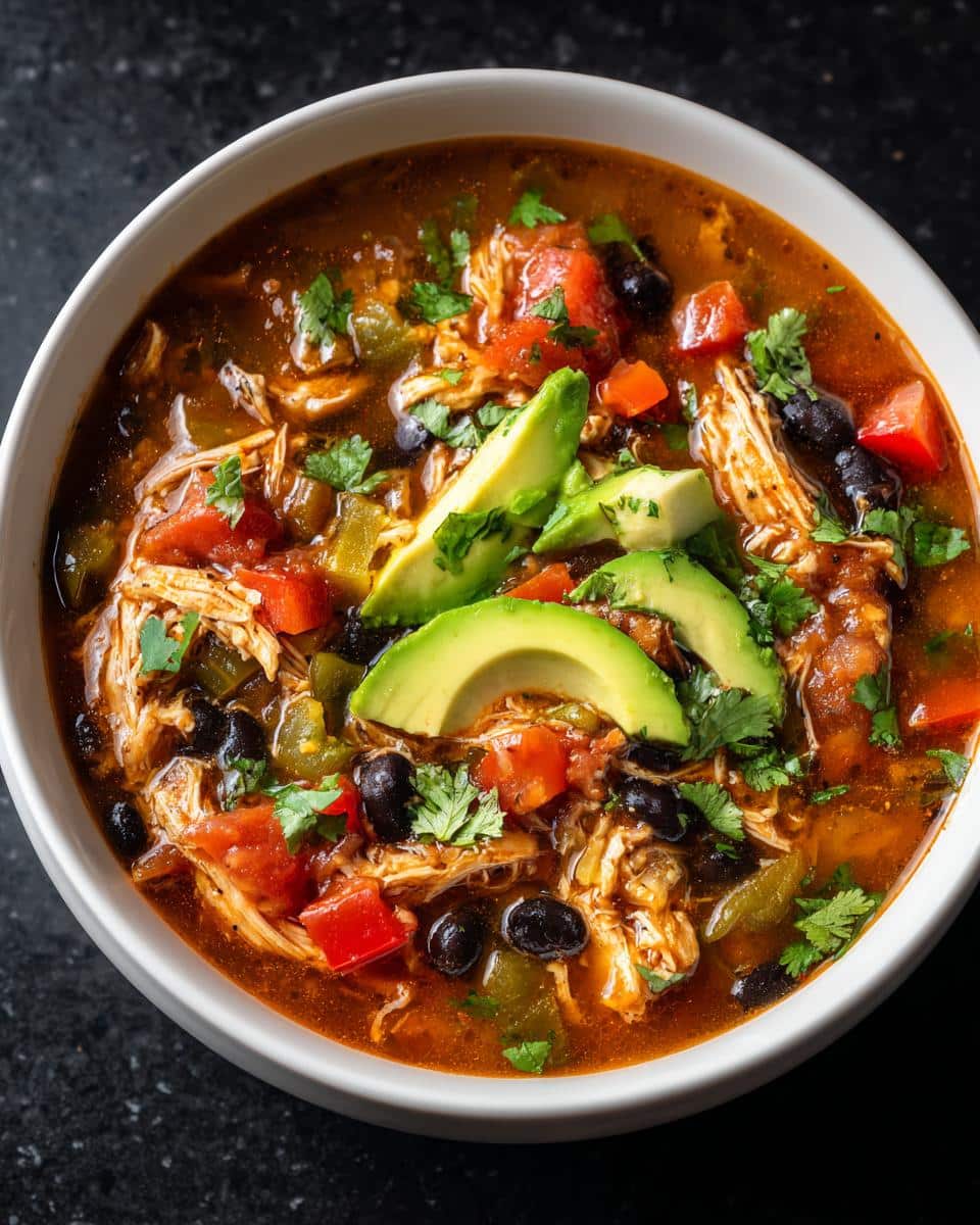 Spicy Mexican Chicken Soup Bowl - detail 3
