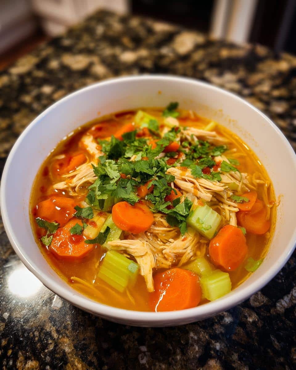 Spicy Sriracha Chicken Soup Bowl - detail 3