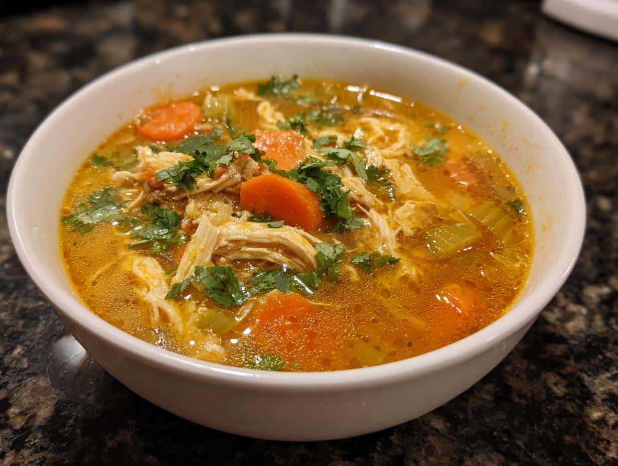 Spicy Sriracha Chicken Soup Bowl