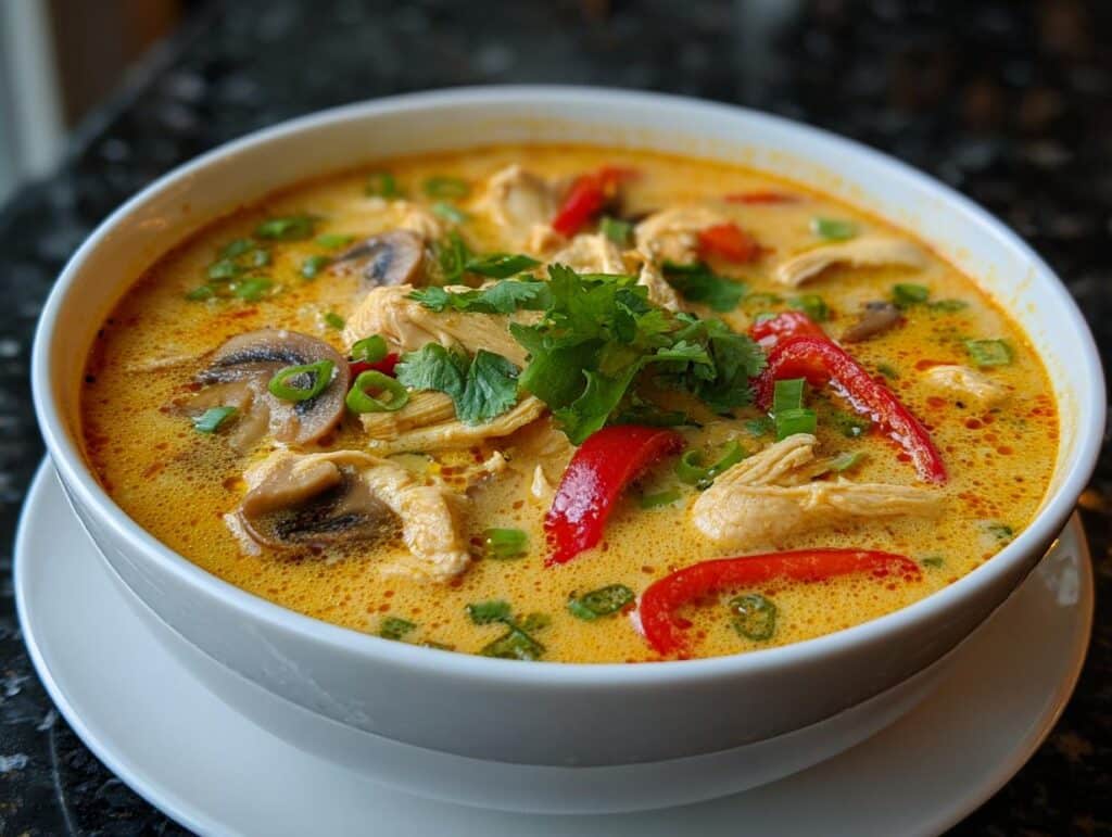 Thai Spicy Coconut Chicken Soup