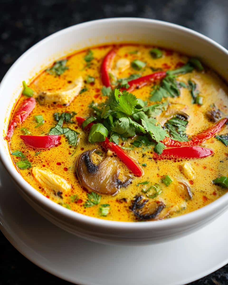 Thai Spicy Coconut Chicken Soup - detail 2