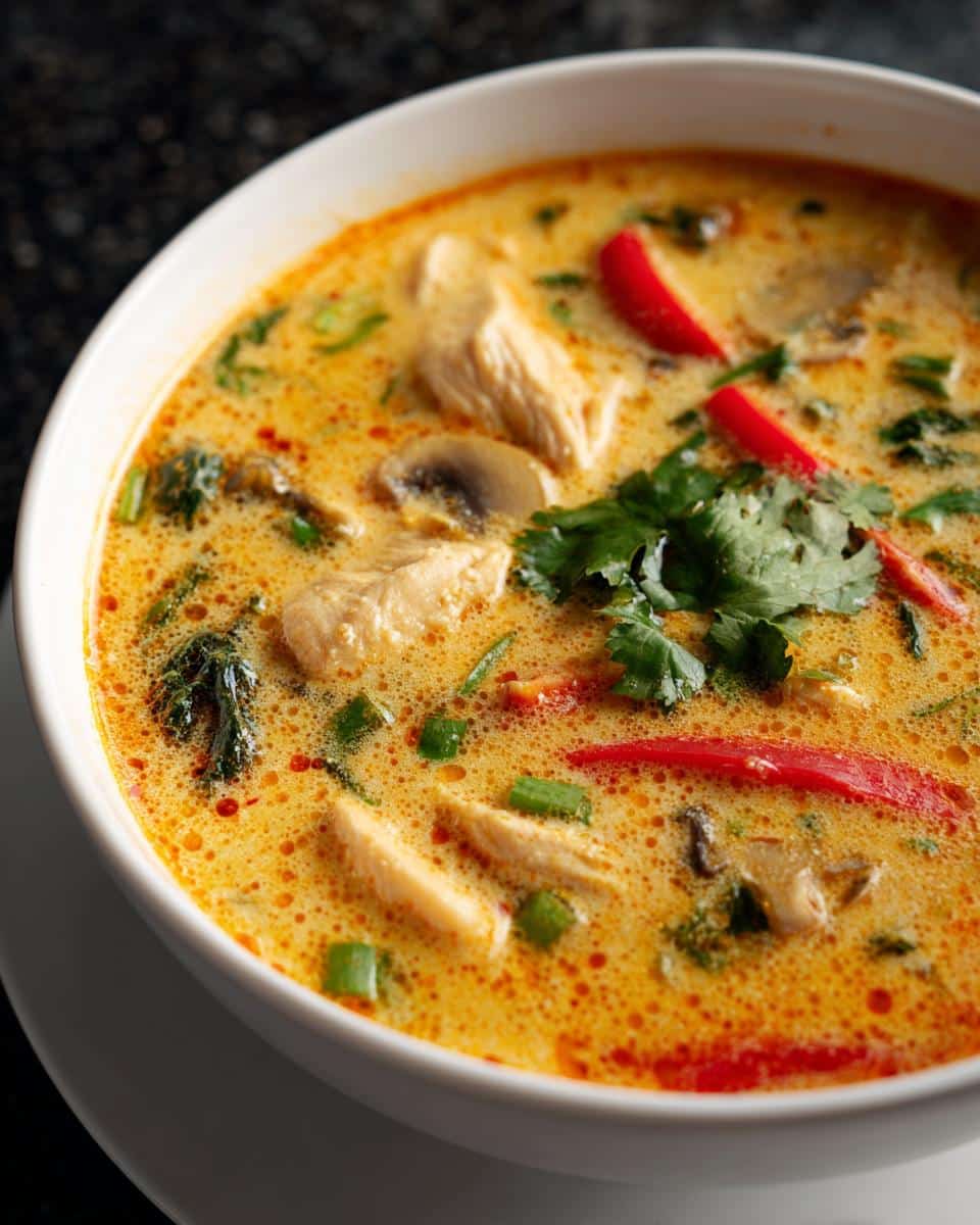 Thai Spicy Coconut Chicken Soup - detail 3