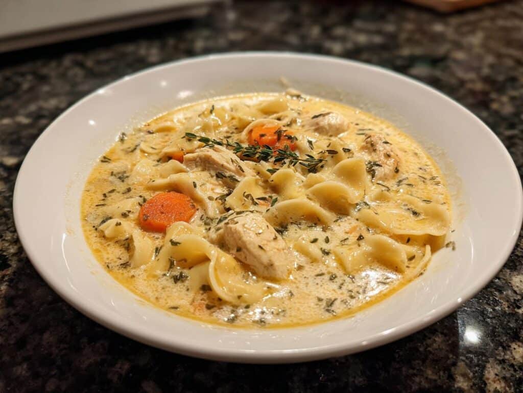 Thick Creamy Chicken Noodle Soup