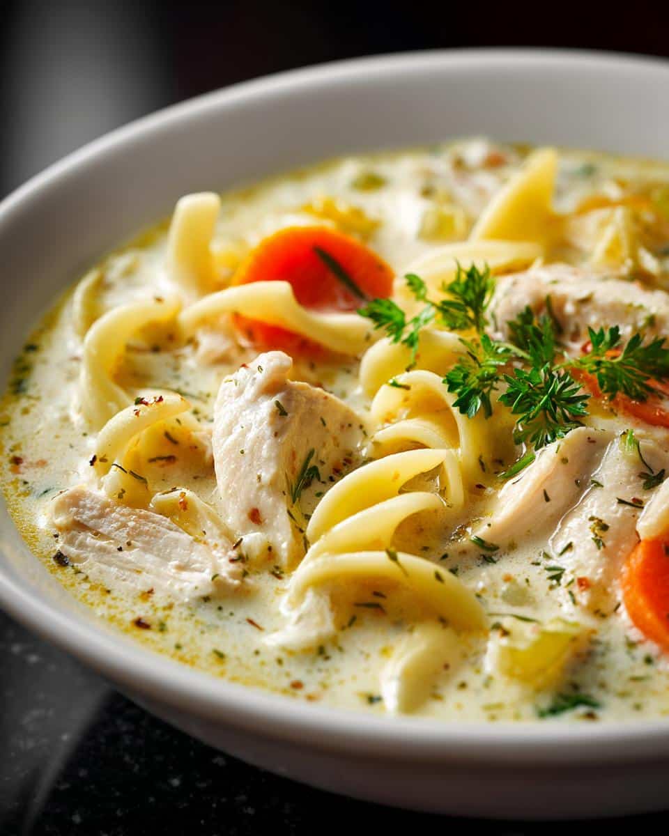 Thick Creamy Chicken Noodle Soup - detail 2