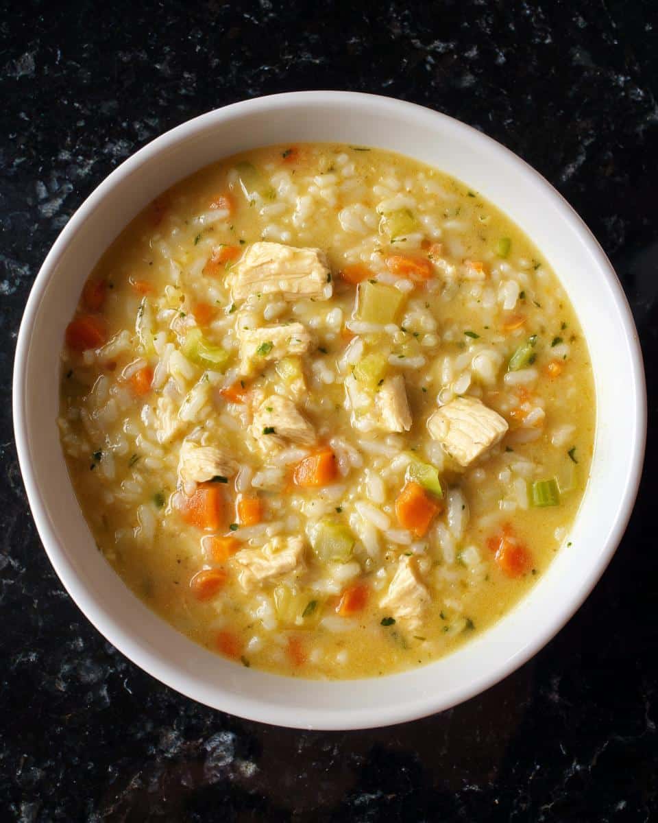 Thick Creamy Chicken Rice Soup - detail 1