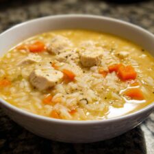 Thick Creamy Chicken Rice Soup: 1 Pot Comfort in 40 Minutes