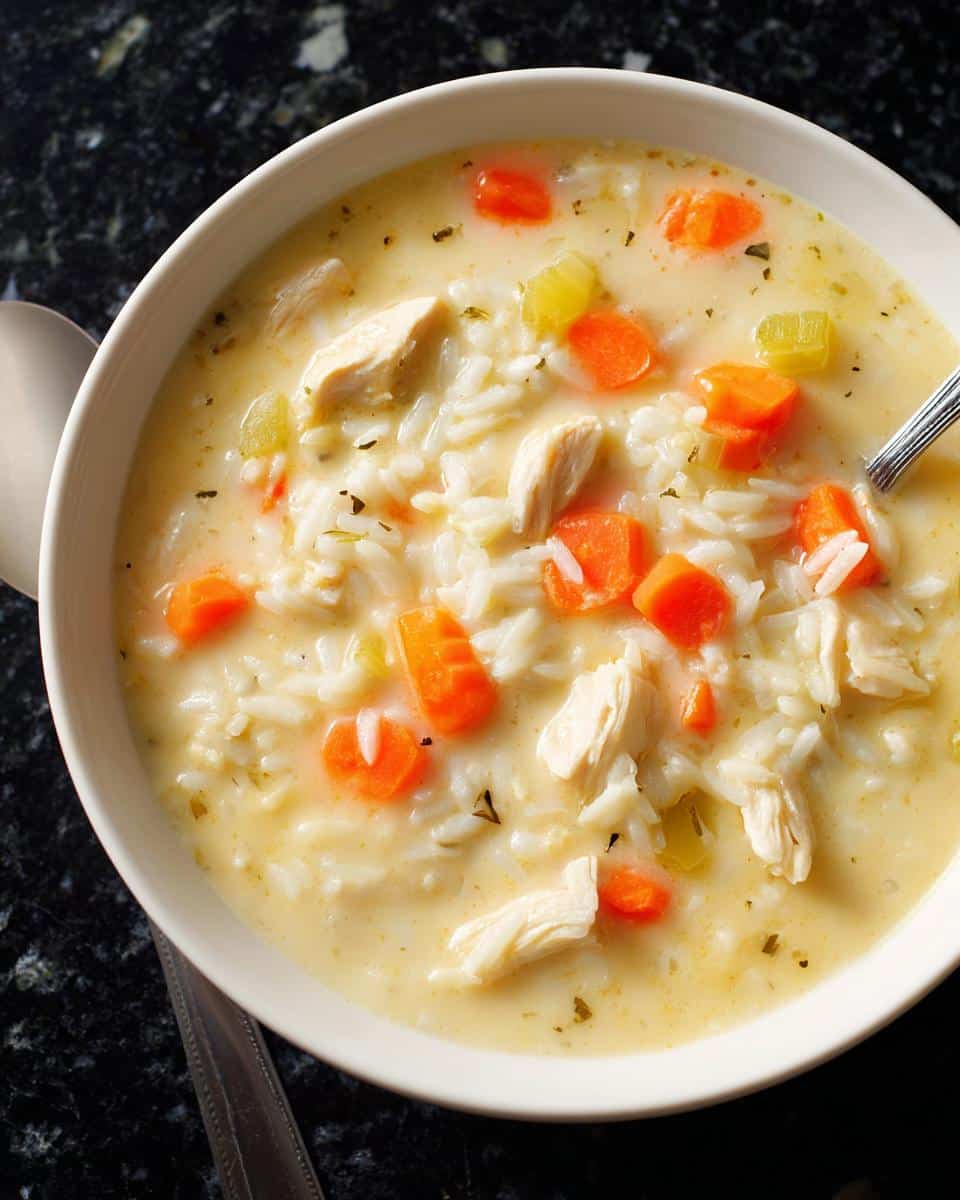 Thick Creamy Chicken Rice Soup - detail 3