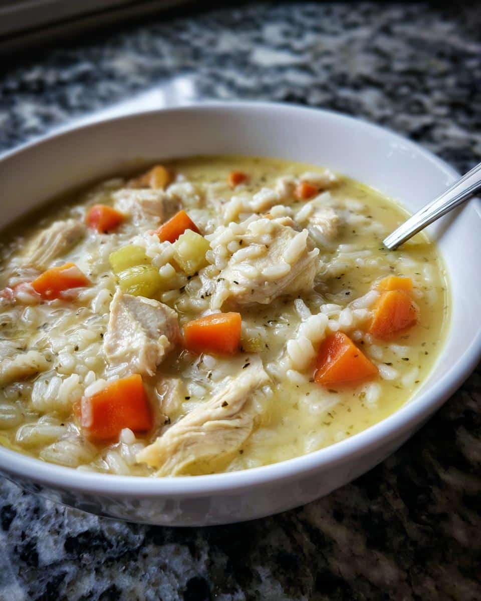Thick Creamy Chicken Rice Soup - detail 4