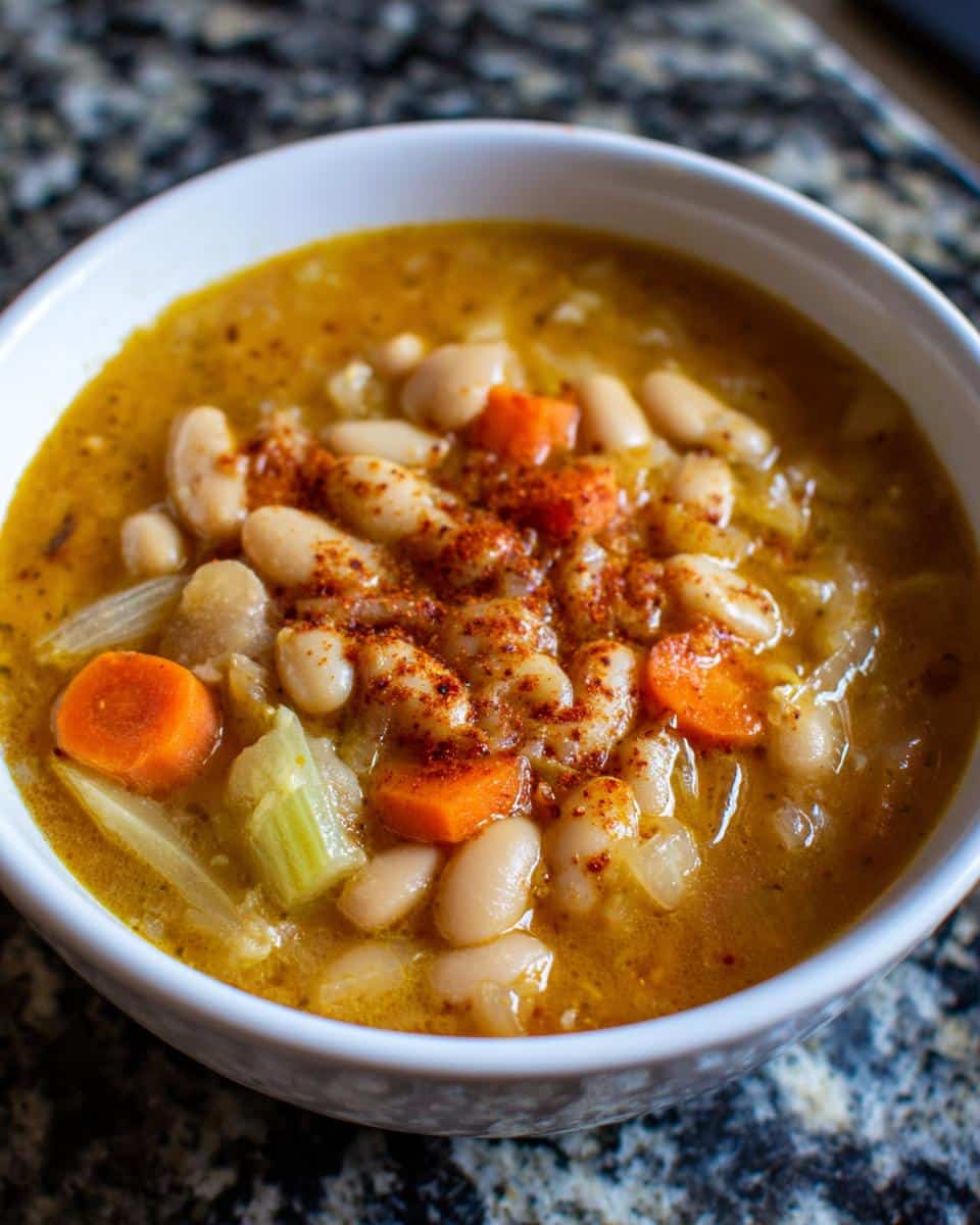 Vegan Bean Soup with Roasted Garlic - detail 1