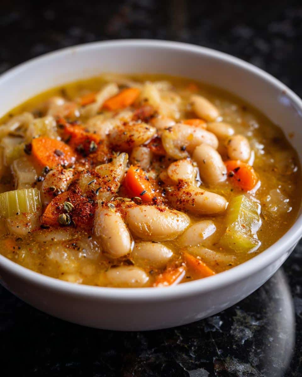 Vegan Bean Soup with Roasted Garlic - detail 2