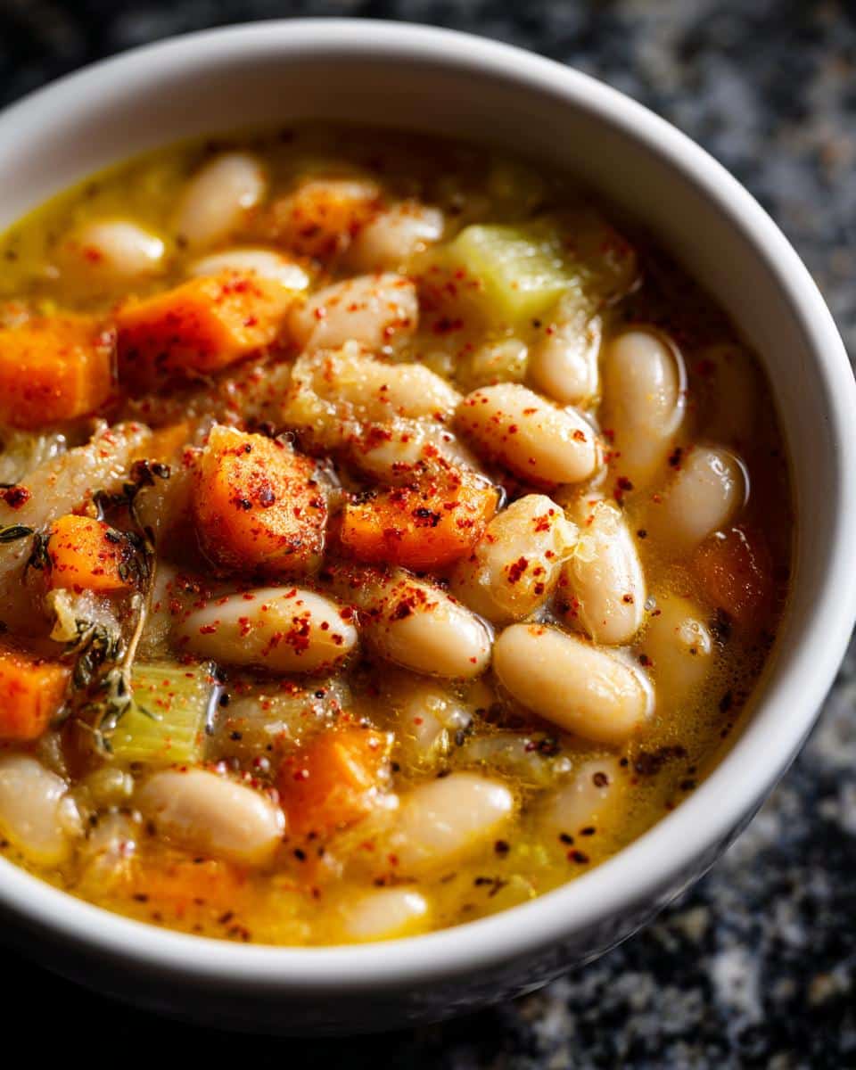 Vegan Bean Soup with Roasted Garlic - detail 3