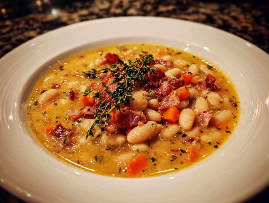 White Bean Soup with Balanced Acidity