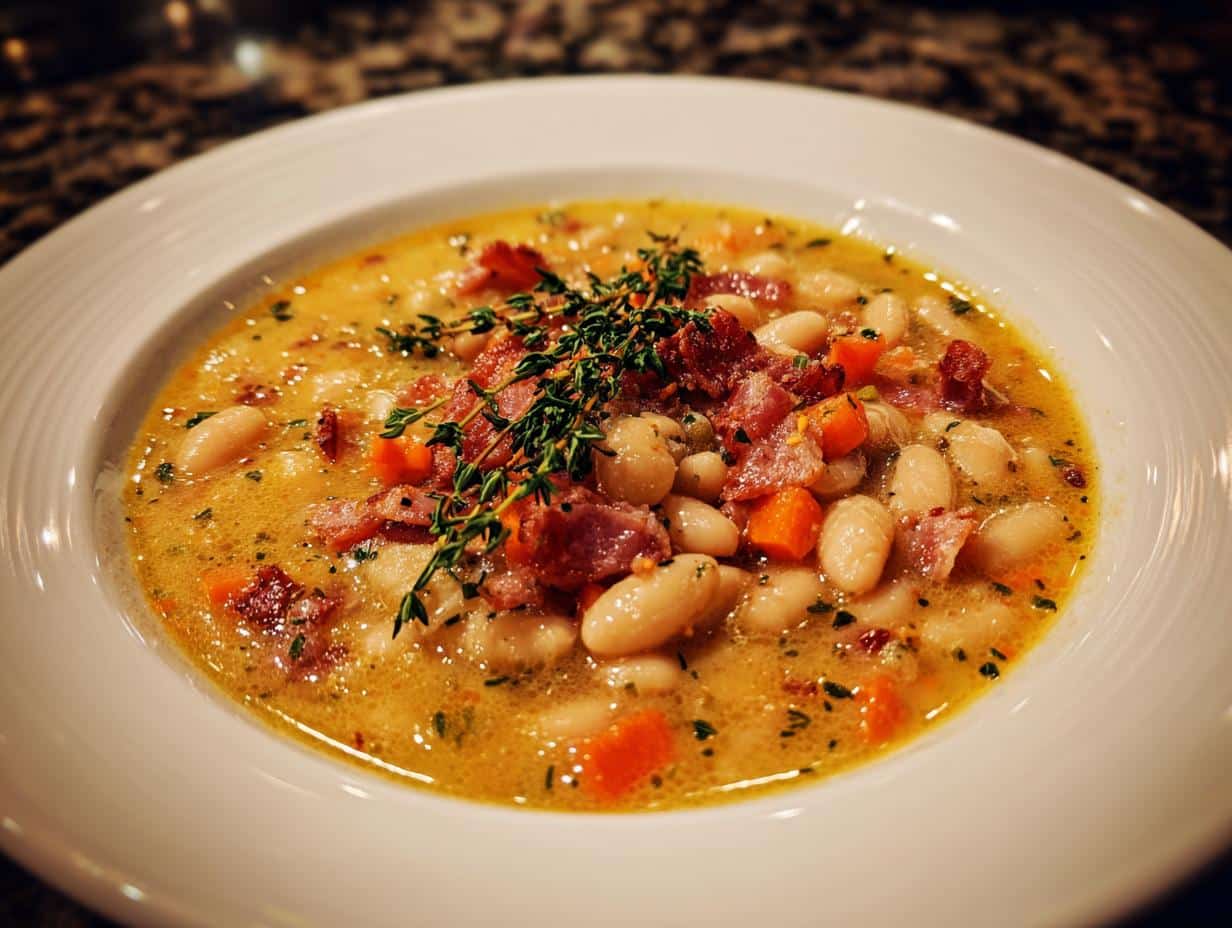 White Bean Soup with Balanced Acidity