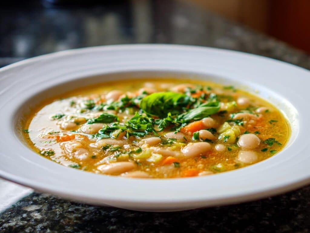 White Bean Soup with Fresh Herb Aroma