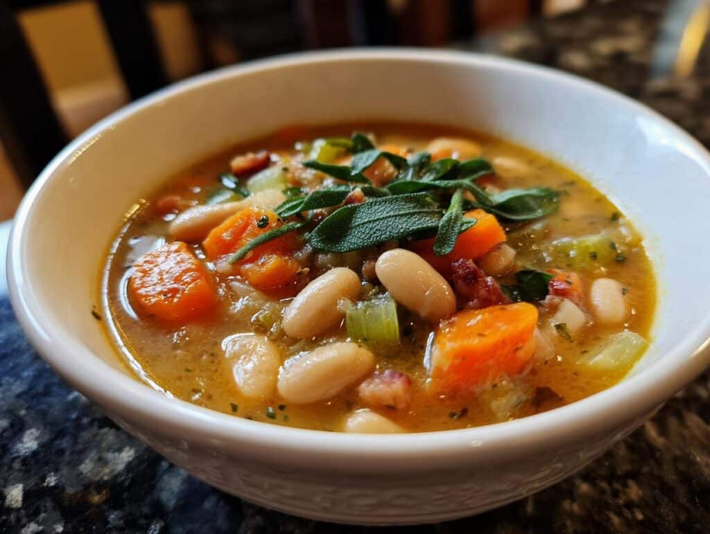 White Bean Soup with Fresh Sage