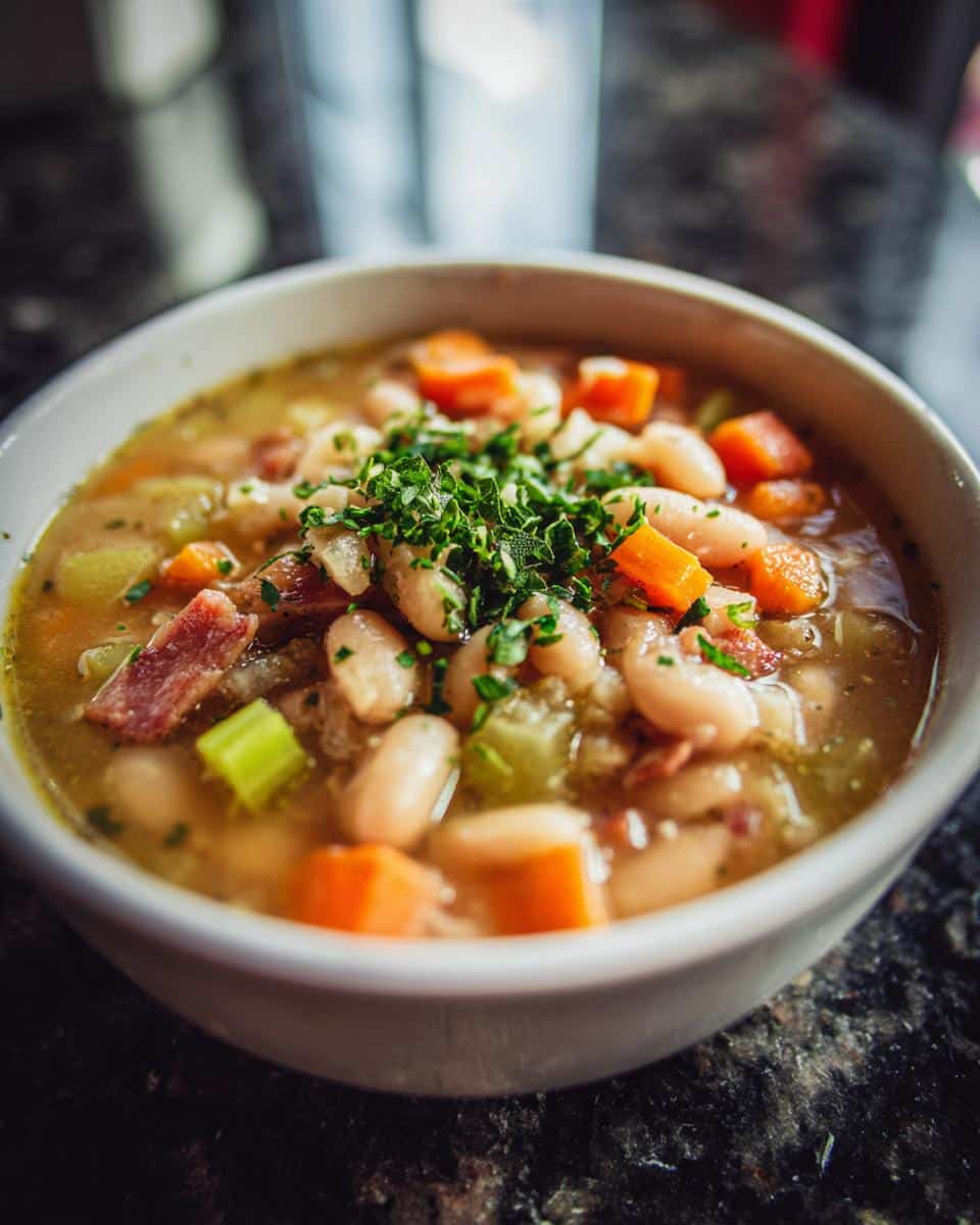 White Bean Soup with Fresh Sage - detail 2