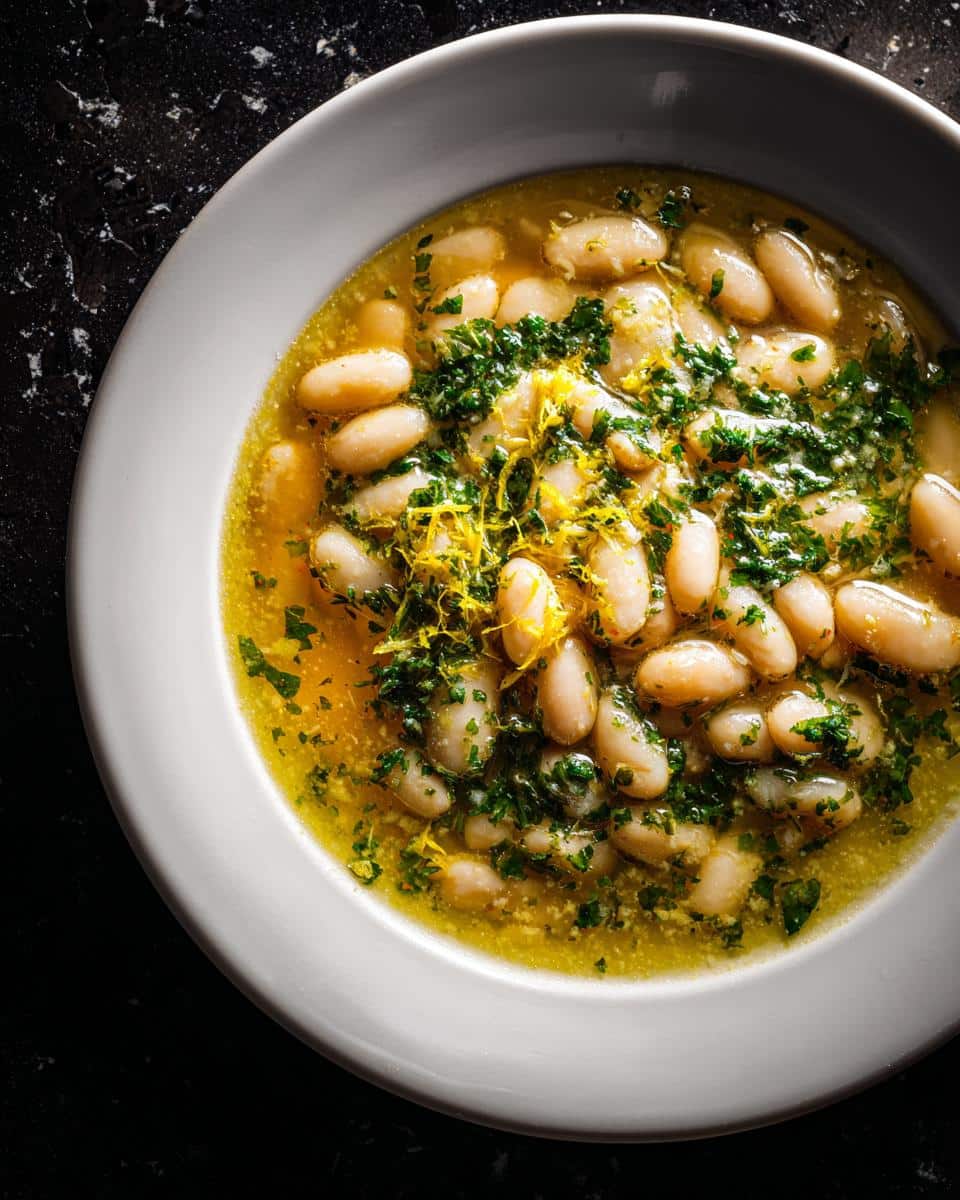 White Bean Soup with Parsley and Lemon - detail 1