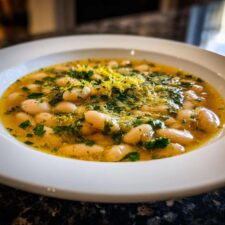 "Magical White Bean Soup with Parsley and Lemon in 1 Hour"