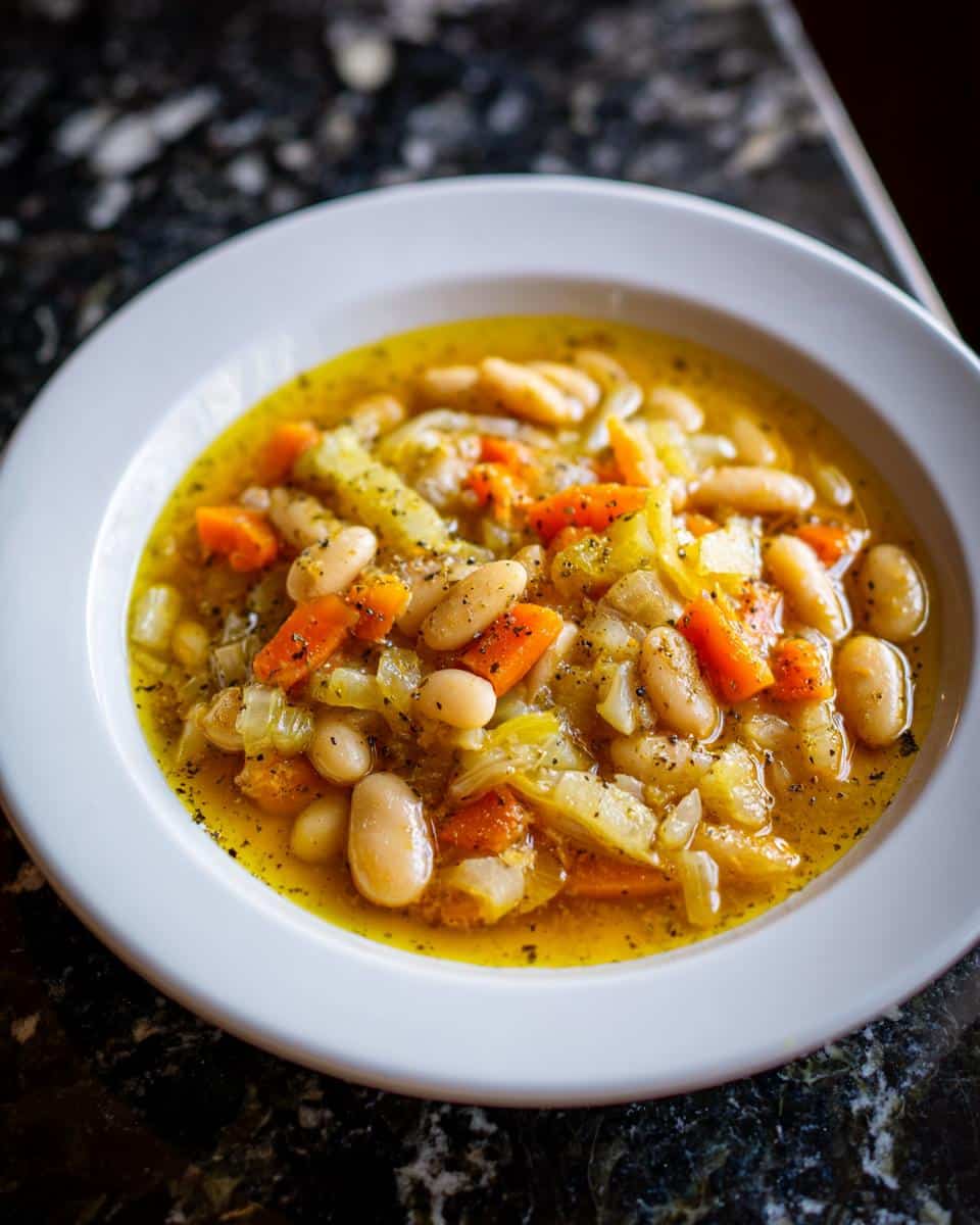 White Bean Soup with Peppery Olive Oil - detail 1