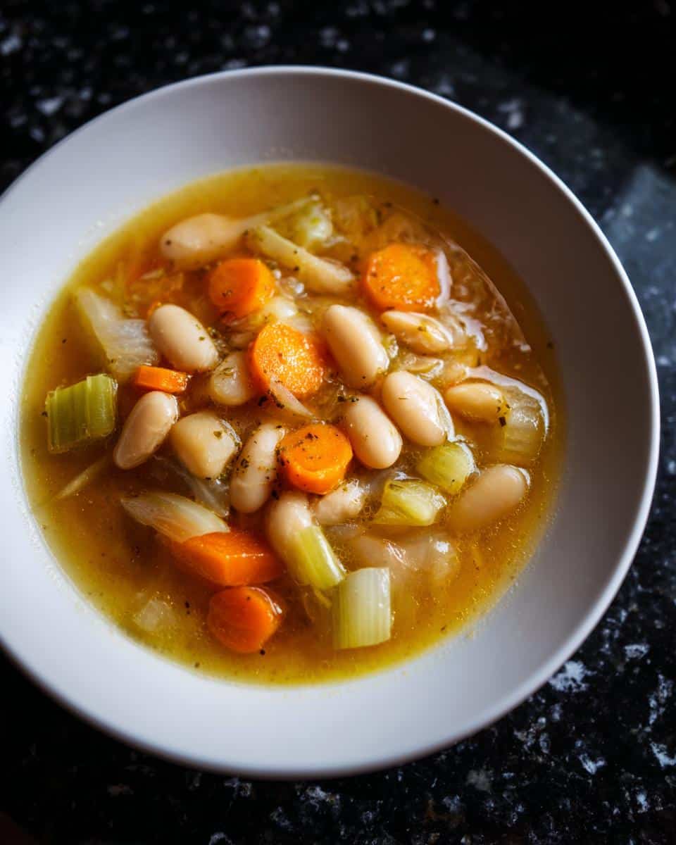 White Bean Soup with Peppery Olive Oil - detail 2