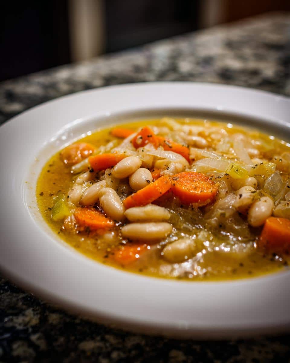 White Bean Soup with Peppery Olive Oil - detail 3