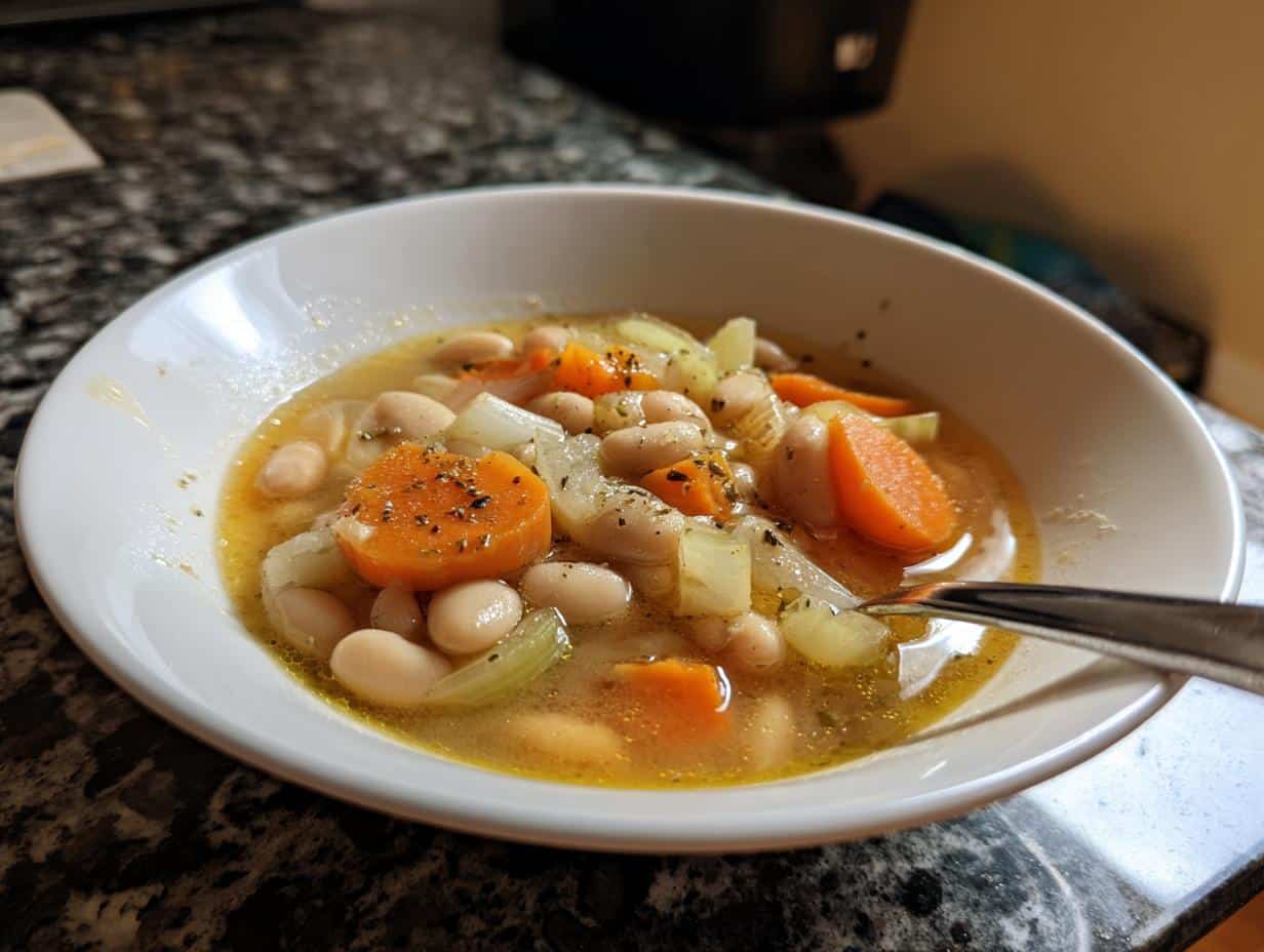 White Bean Soup with Peppery Olive Oil