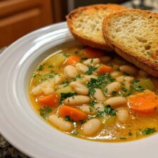 Creamy White Bean Soup with Savory Finish in 6 Steps