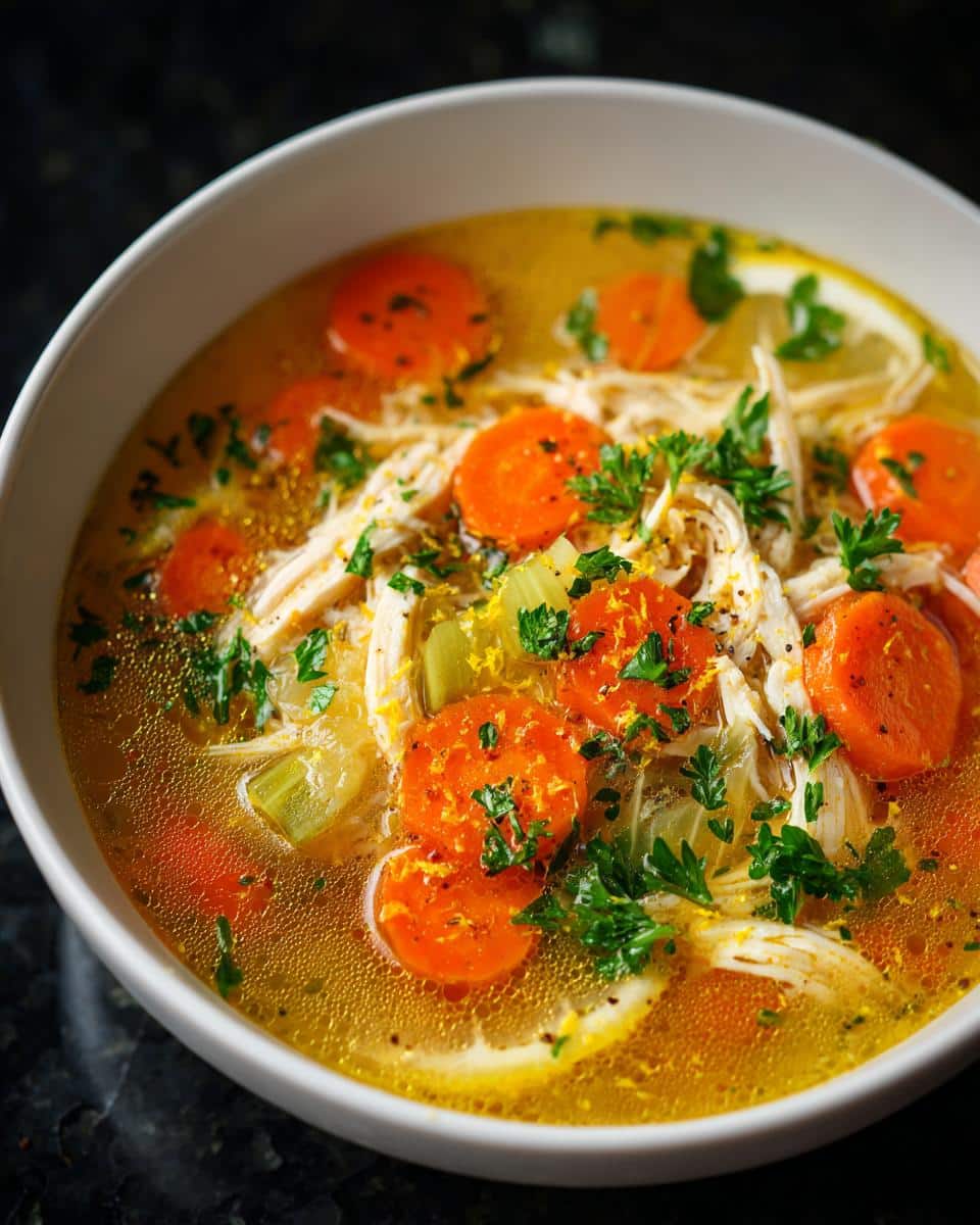 Zesty Lemon Chicken Healing Soup - detail 1