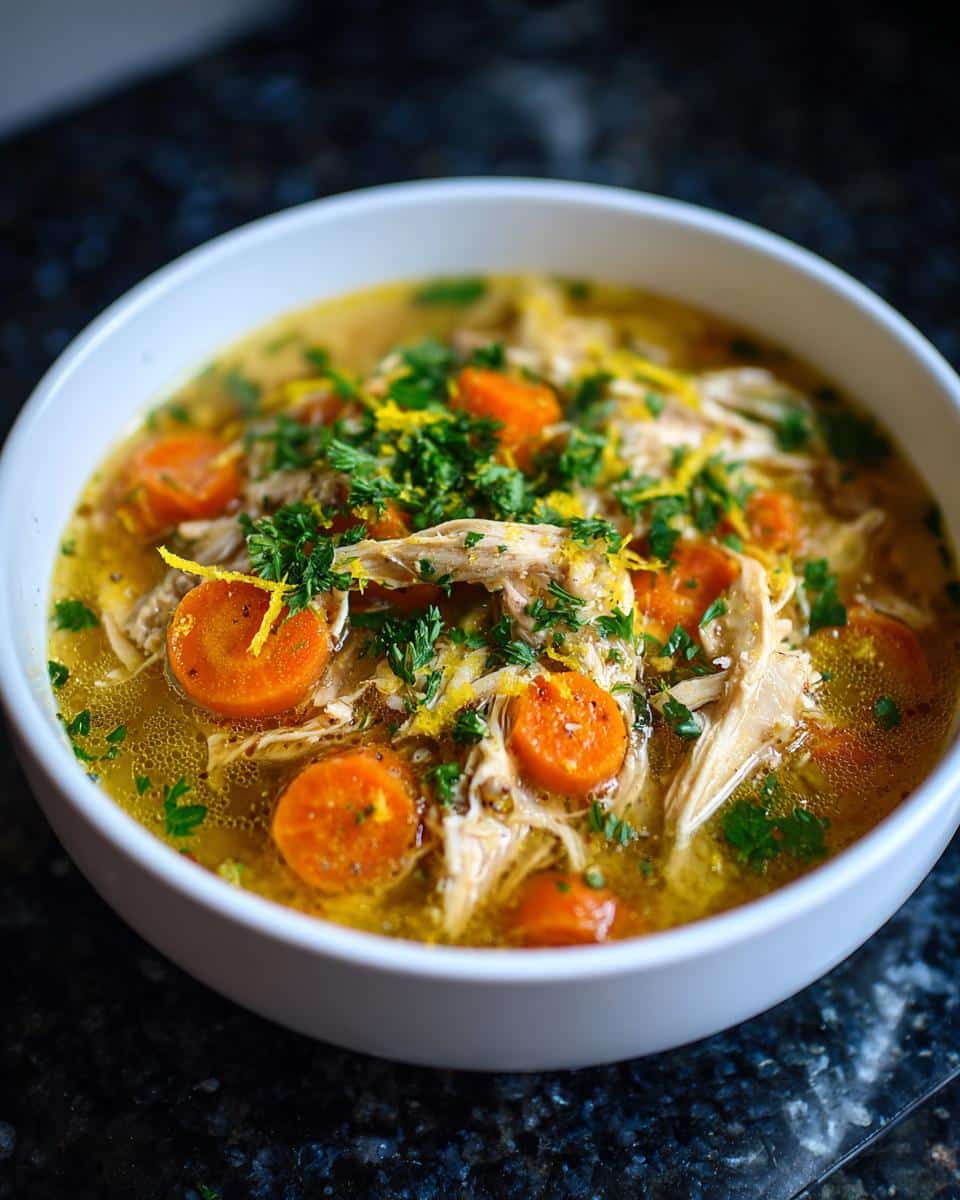 Zesty Lemon Chicken Healing Soup - detail 2