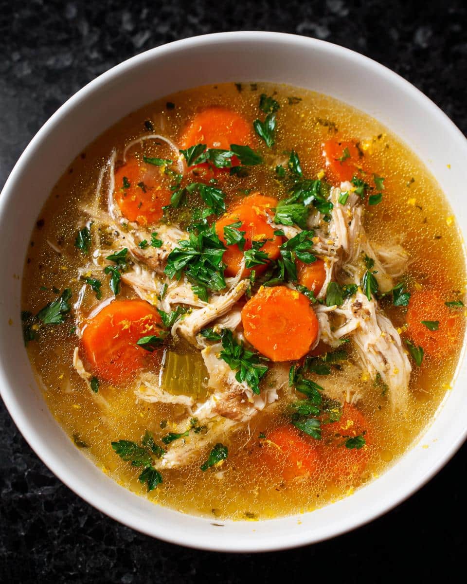 Zesty Lemon Chicken Healing Soup - detail 3
