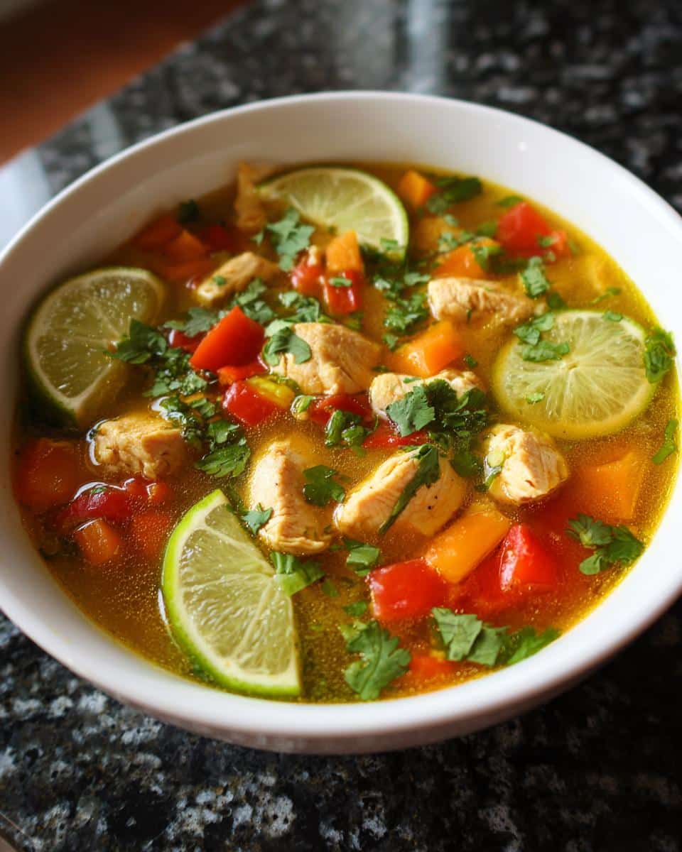 Zesty Lime Chicken Soup Bowl - detail 1