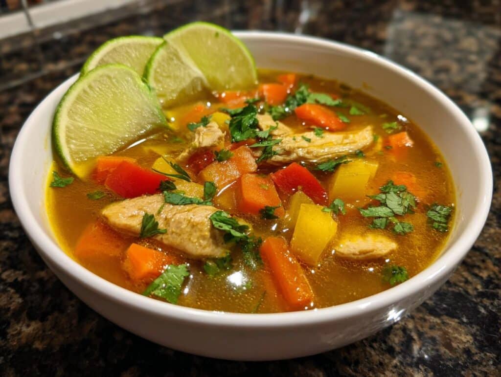Zesty Lime Chicken Soup Bowl