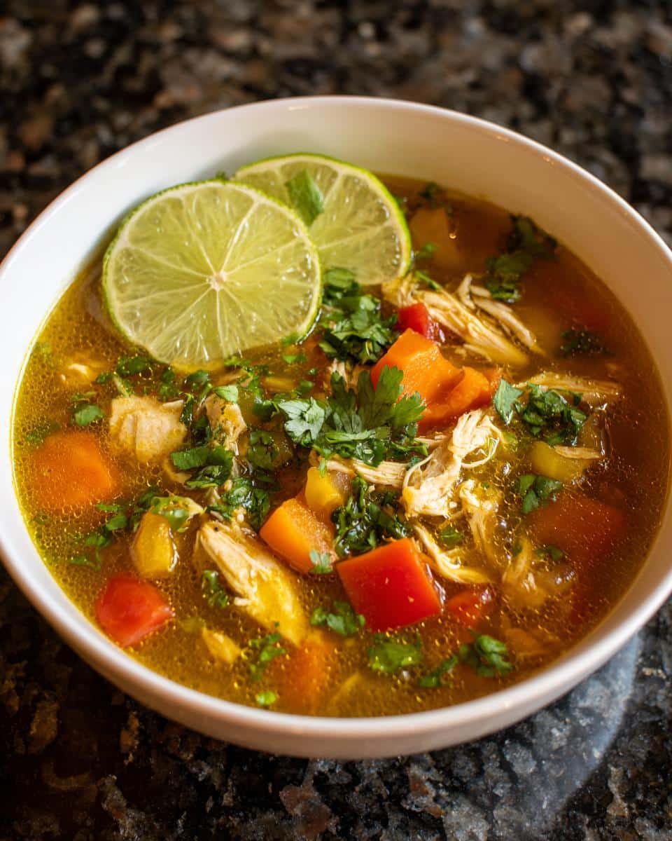 Zesty Lime Chicken Soup Bowl - detail 3