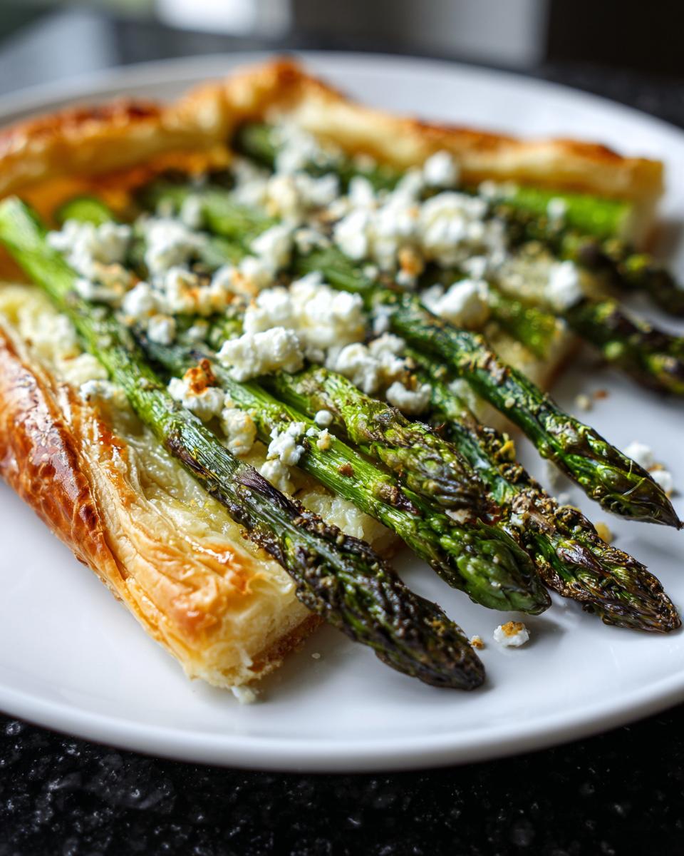 Asparagus Puff Pastry Tart with Feta - detail 1