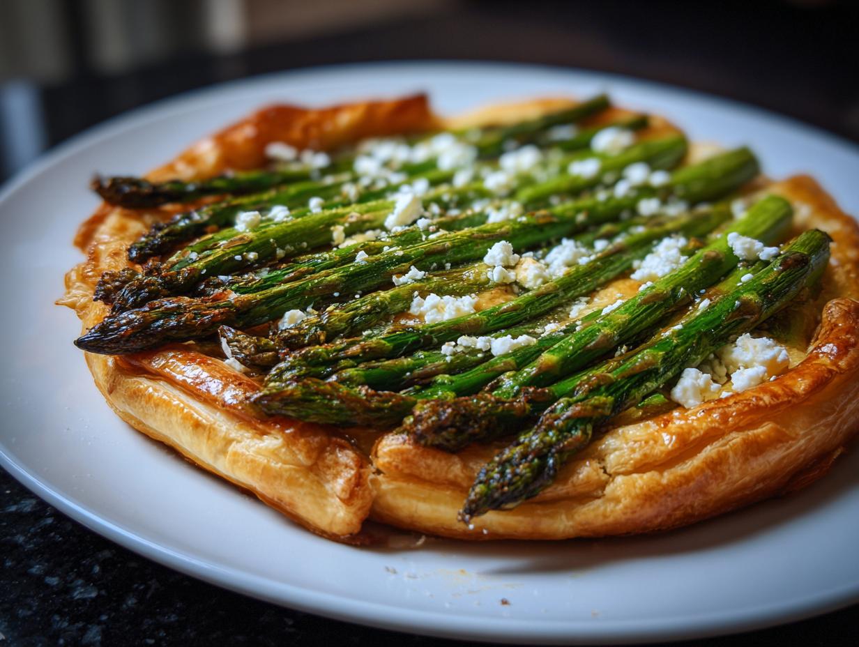 Asparagus Puff Pastry Tart with Feta - detail 4