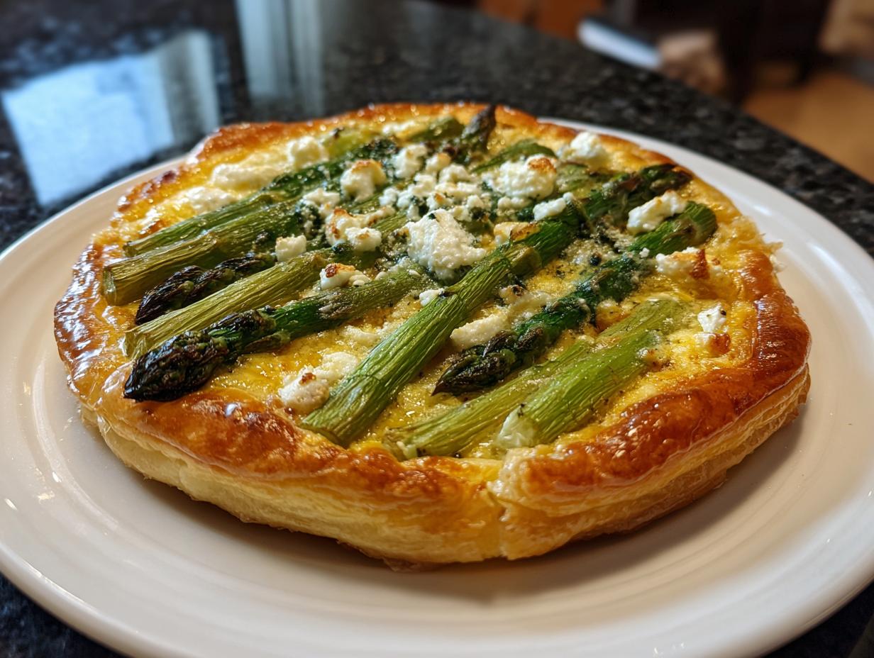 Asparagus Puff Pastry Tart with Feta