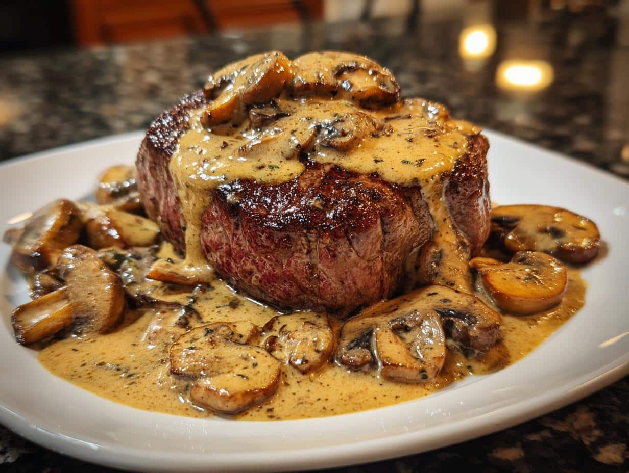Beef Tenderloin with Creamy Mushroom Sauce - detail 3