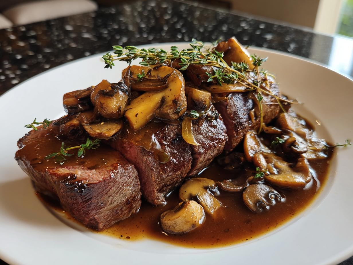 Beef Tenderloin with Mushroom Gravy - detail 1
