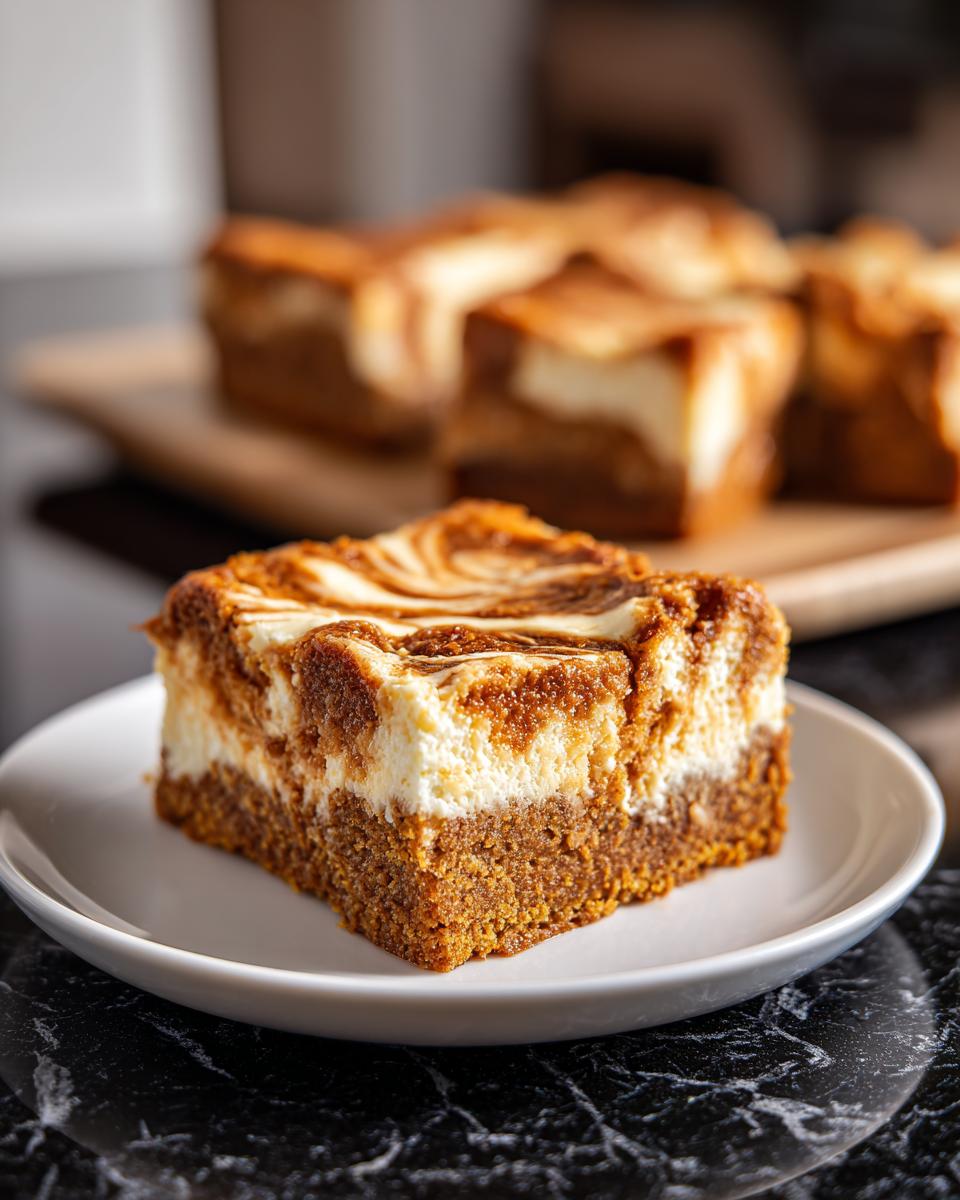 Carrot Cake Cheesecake Swirl Bars - detail 1