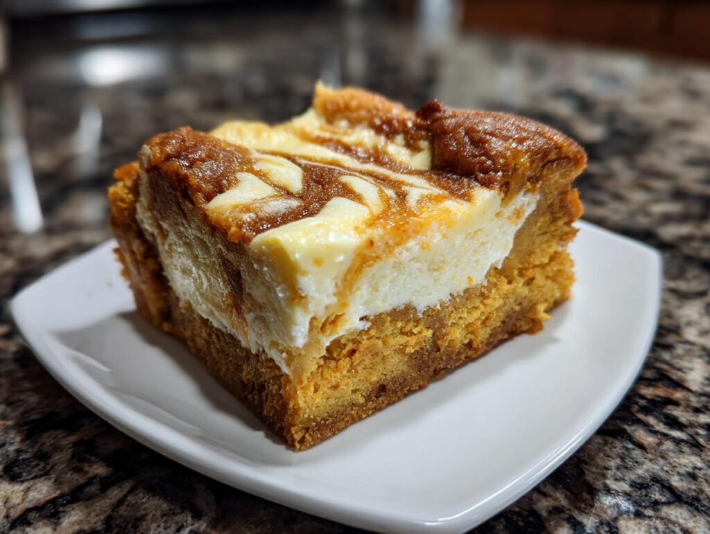 Carrot Cake Cheesecake Swirl Bars