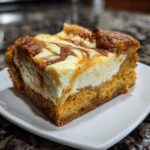 Carrot Cake Cheesecake Swirl Bars