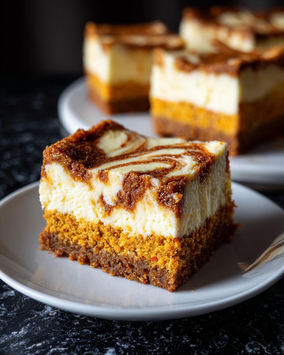 Carrot Cake Cheesecake Swirl Bars - detail 2